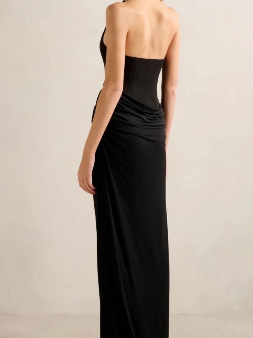 Elegant Satin Dress Halter Maxi NEW TAGS